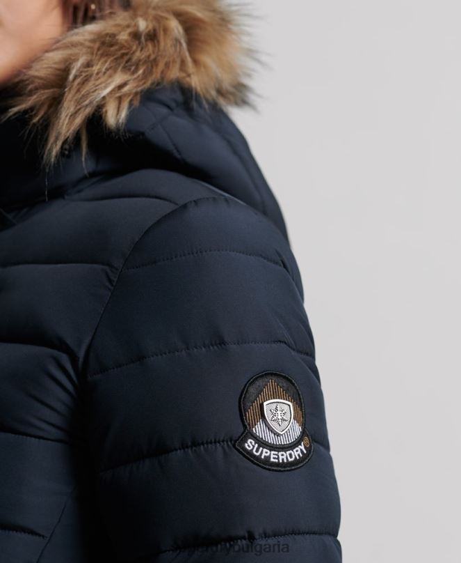 Superdry облекло N00H3816 военноморски флот Жени палто fuji супер парагади