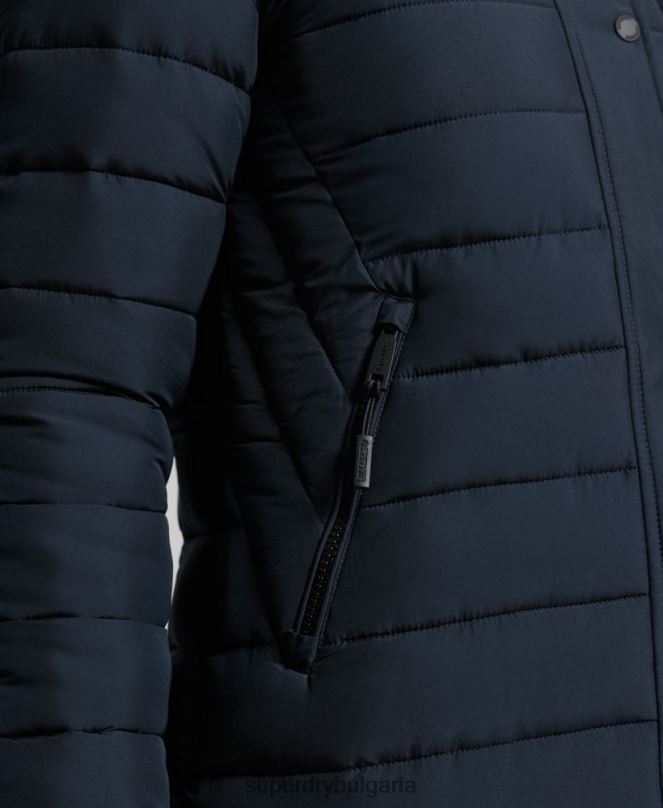 Superdry облекло N00H3816 военноморски флот Жени палто fuji супер парагади