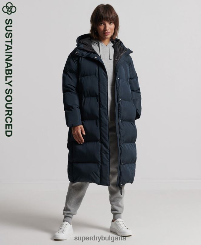 Superdry облекло N00H3827 военноморски флот Жени дълга завивка