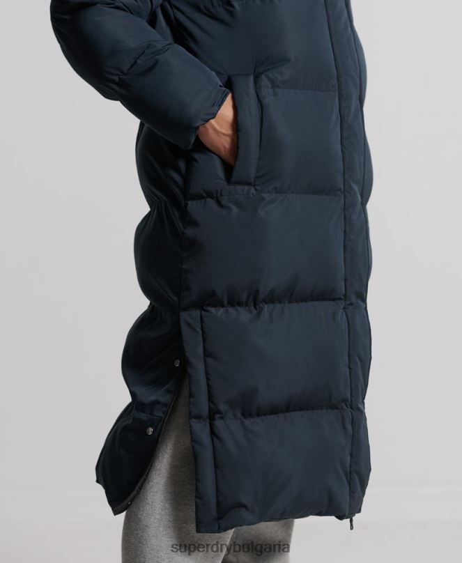 Superdry облекло N00H3827 военноморски флот Жени дълга завивка