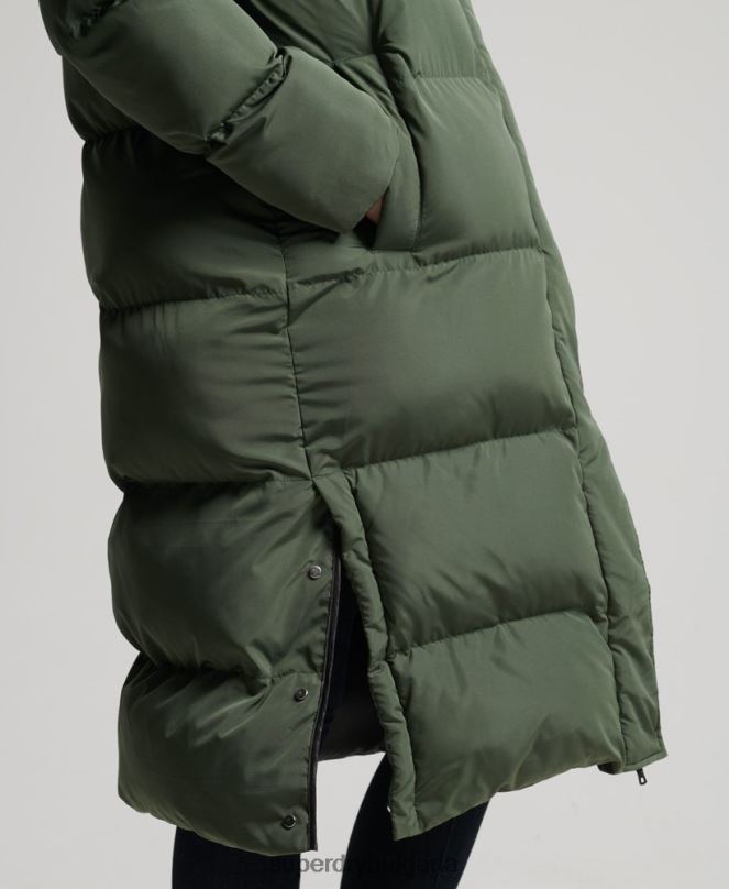 Superdry облекло N00H3828 зелено Жени дълга завивка