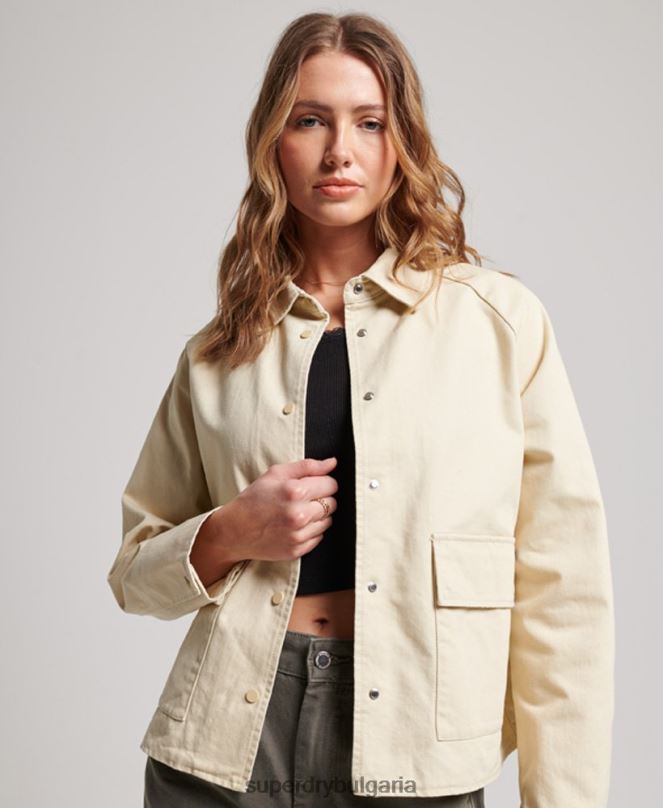 Superdry облекло N00H5412 бежово Жени палто за работа