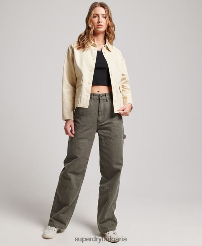 Superdry облекло N00H5412 бежово Жени палто за работа