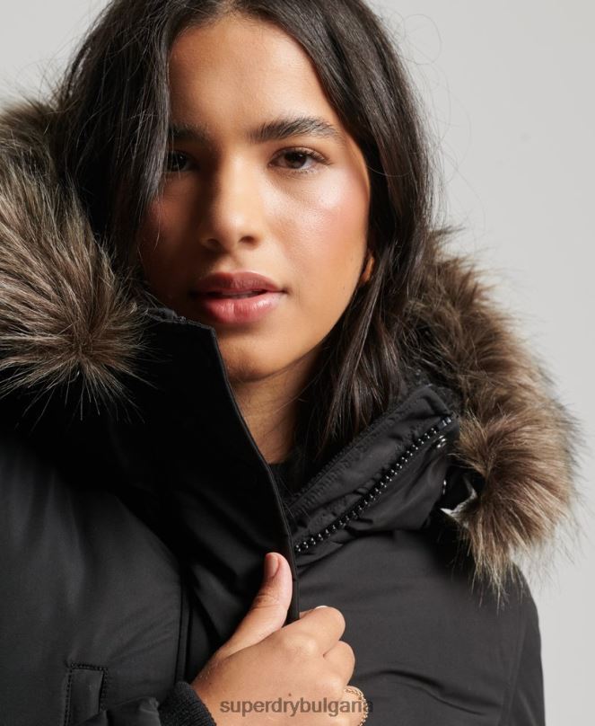 Superdry облекло N00H5415 черен Жени палто парка ashley everest