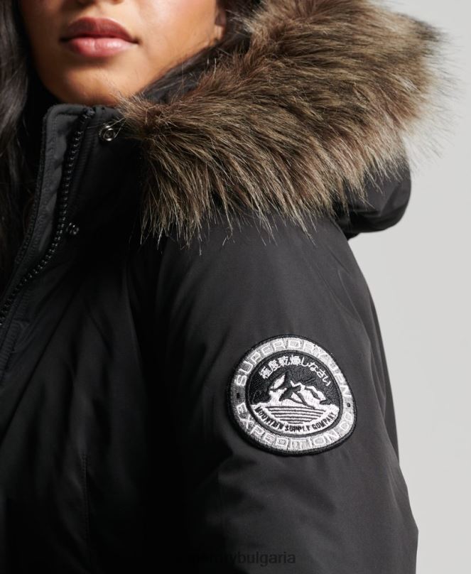 Superdry облекло N00H5415 черен Жени палто парка ashley everest