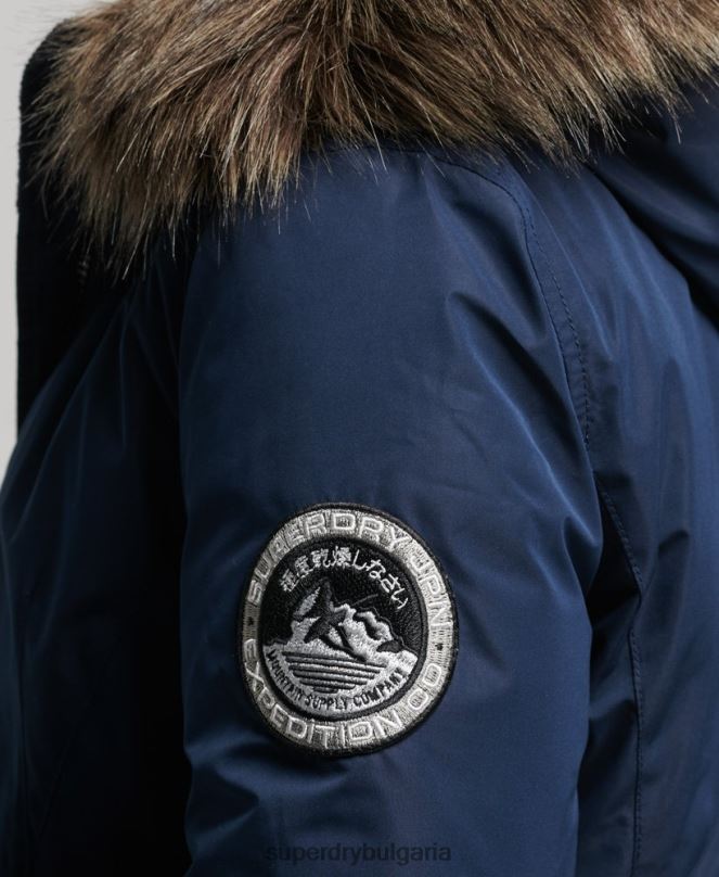 Superdry облекло N00H5443 военноморски флот Жени палто парка ashley everest