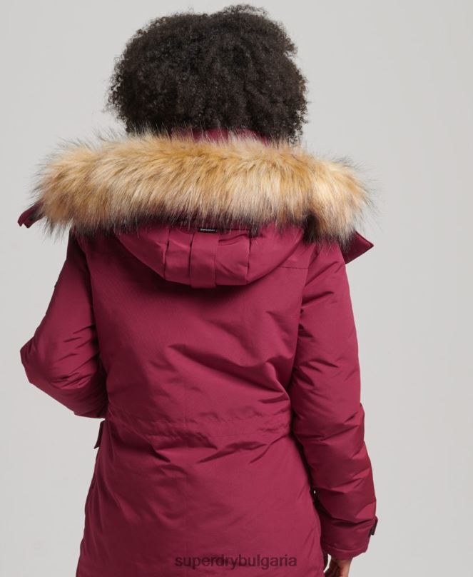 Superdry облекло N00H5445 розово Жени палто парка xpd everest