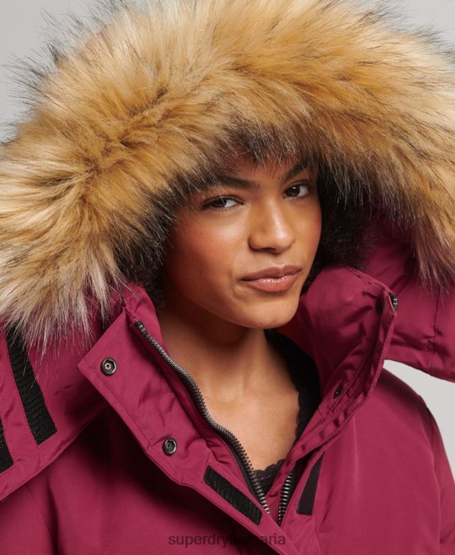Superdry облекло N00H5445 розово Жени палто парка xpd everest