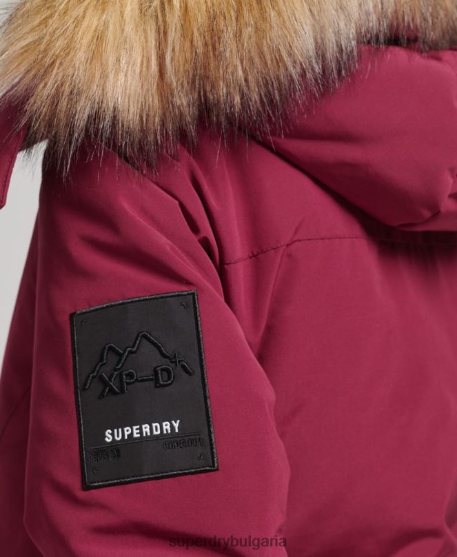 Superdry облекло N00H5445 розово Жени палто парка xpd everest