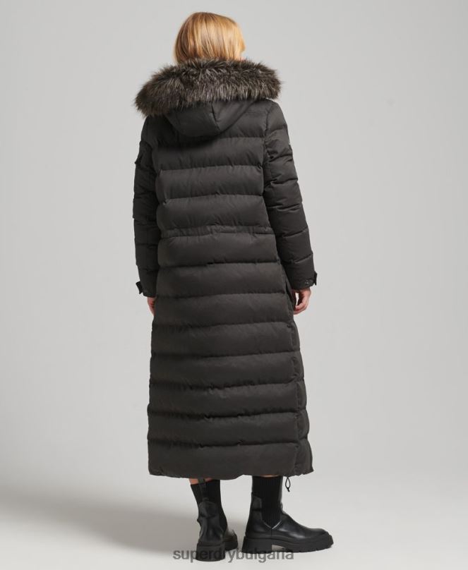 Superdry облекло N00H5448 черен Жени палто от микрофибър експедиция с парагади