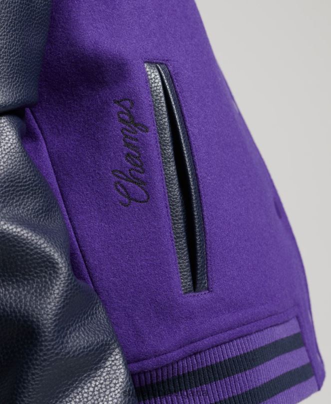 Superdry облекло N00H5449 лилаво Жени ретро смесен университетски бомбардировач