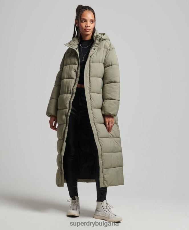 Superdry облекло N00H5451 каки Жени пашкул парагада пухено палто