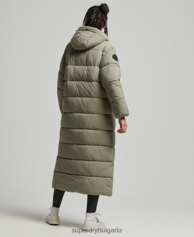 Superdry облекло N00H5451 каки Жени пашкул парагада пухено палто