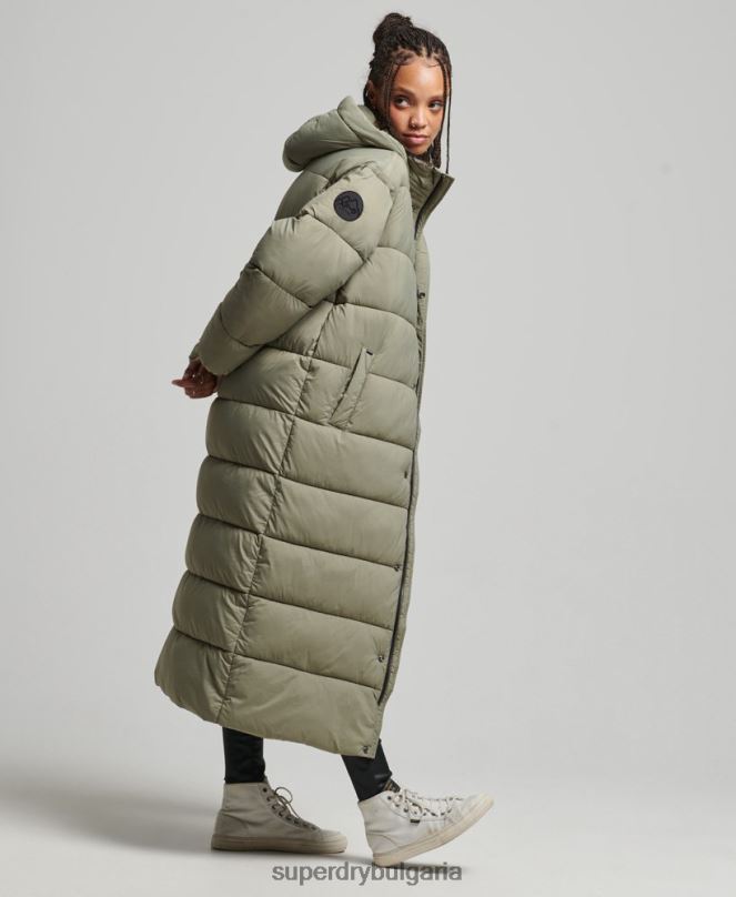 Superdry облекло N00H5451 каки Жени пашкул парагада пухено палто
