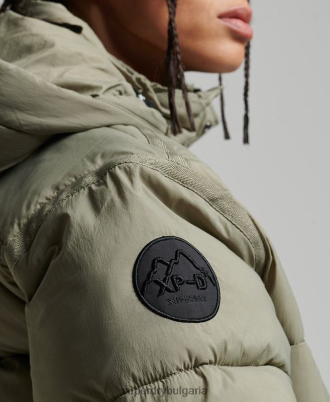 Superdry облекло N00H5451 каки Жени пашкул парагада пухено палто