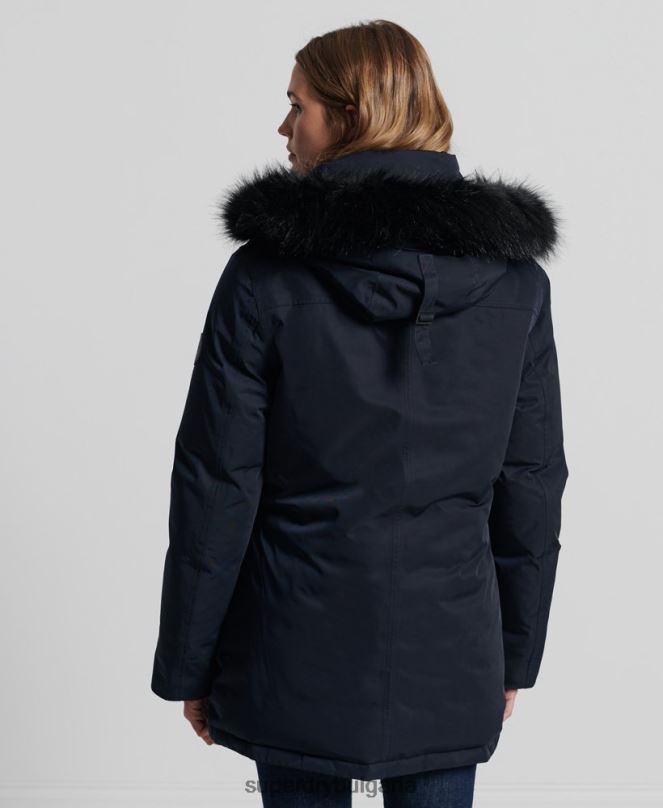 Superdry облекло N00H5458 военноморски флот Жени палто everest down parka