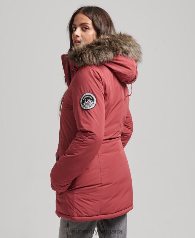 Superdry облекло N00H5466 червен Жени палто парка ashley everest