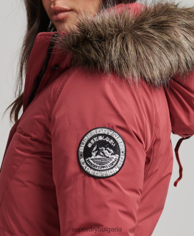 Superdry облекло N00H5466 червен Жени палто парка ashley everest