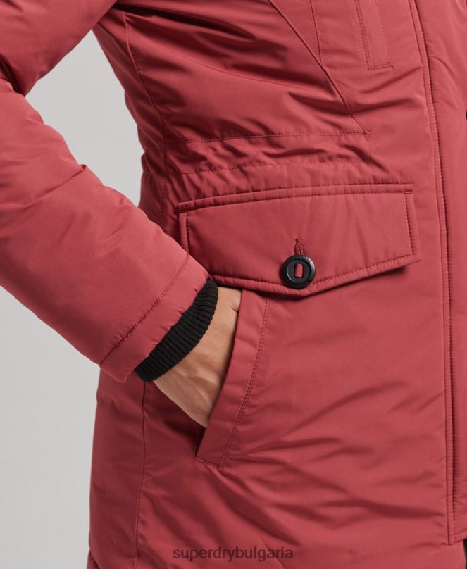 Superdry облекло N00H5466 червен Жени палто парка ashley everest