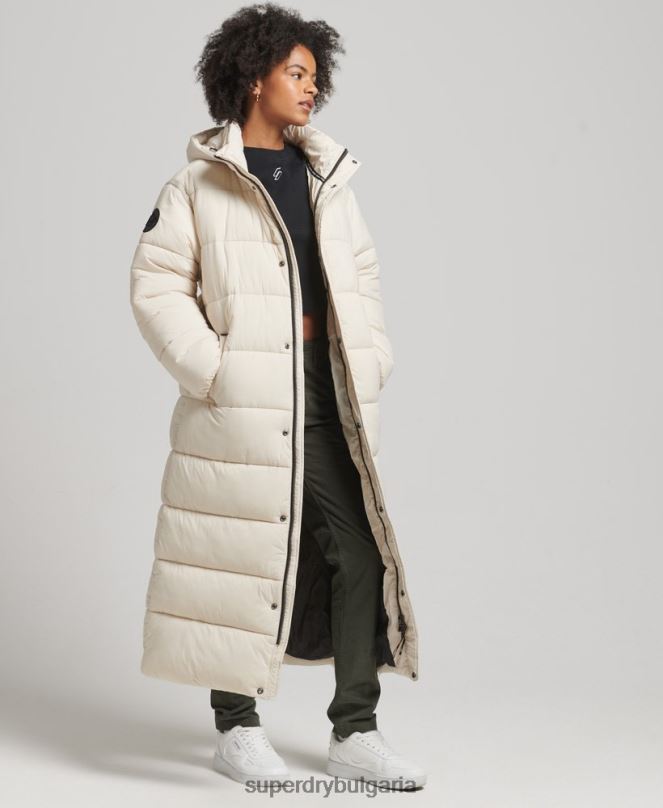 Superdry облекло N00H5470 сметана Жени пашкул парагада пухено палто