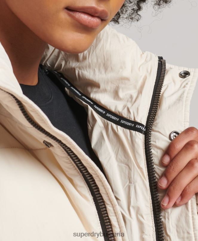Superdry облекло N00H5470 сметана Жени пашкул парагада пухено палто