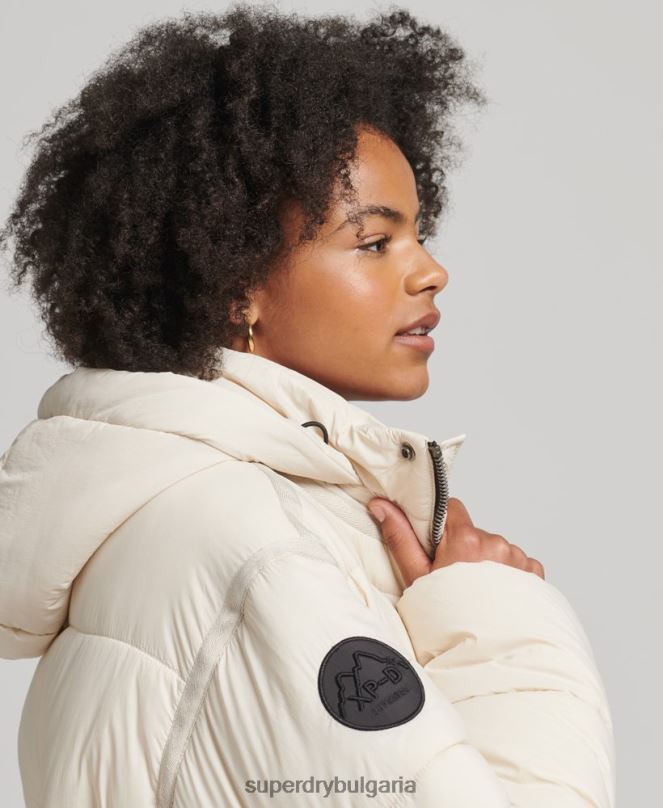 Superdry облекло N00H5470 сметана Жени пашкул парагада пухено палто