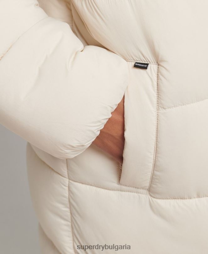 Superdry облекло N00H5470 сметана Жени пашкул парагада пухено палто