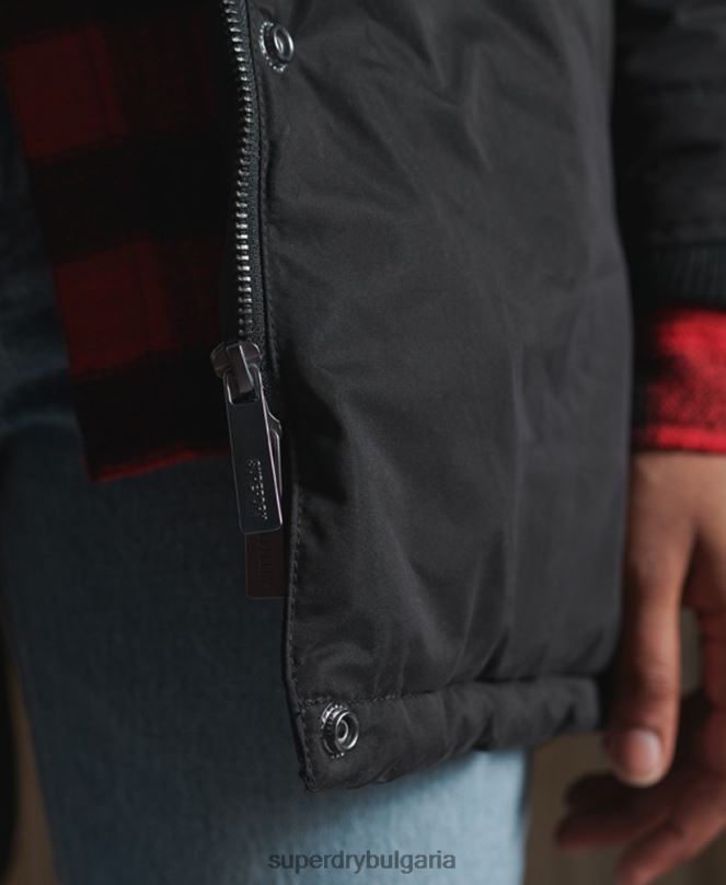 Superdry облекло N00H5481 черен Жени nadare микрофибърно палто парка