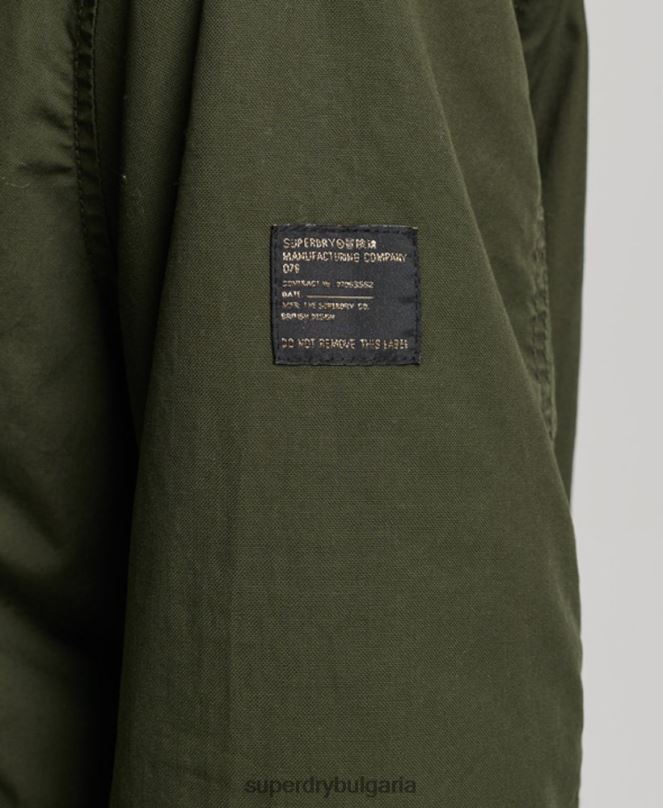 Superdry облекло N00H5493 зелено Жени автентична военна парка от изкуствена кожа