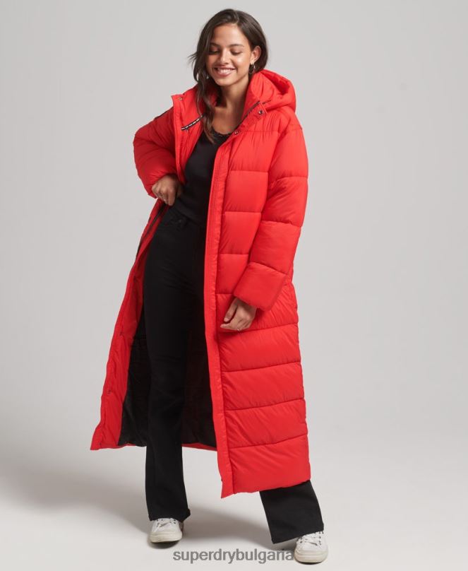 Superdry облекло N00H5501 червен Жени пашкул парагада пухено палто