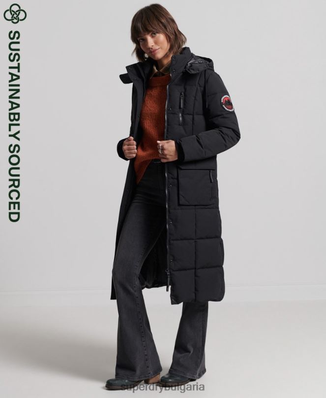 Superdry облекло N00H5512 черен Жени палто everest с парагади