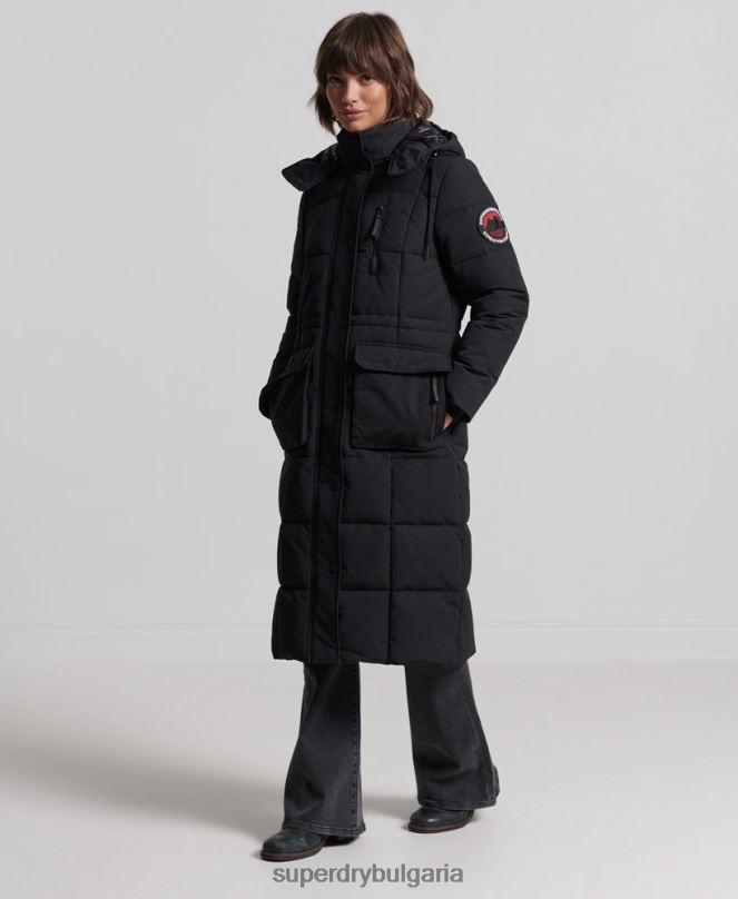 Superdry облекло N00H5512 черен Жени палто everest с парагади