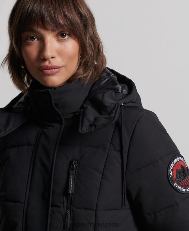 Superdry облекло N00H5512 черен Жени палто everest с парагади