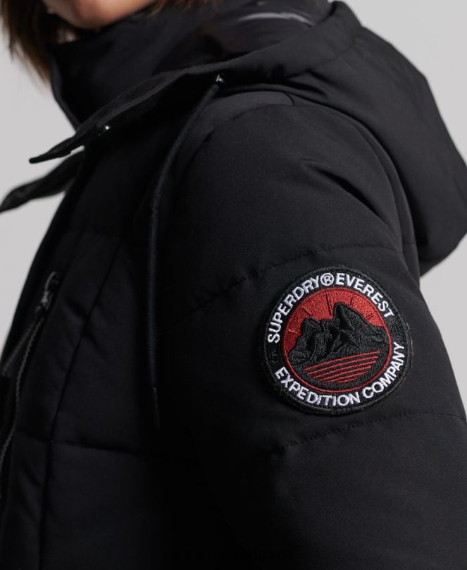Superdry облекло N00H5512 черен Жени палто everest с парагади