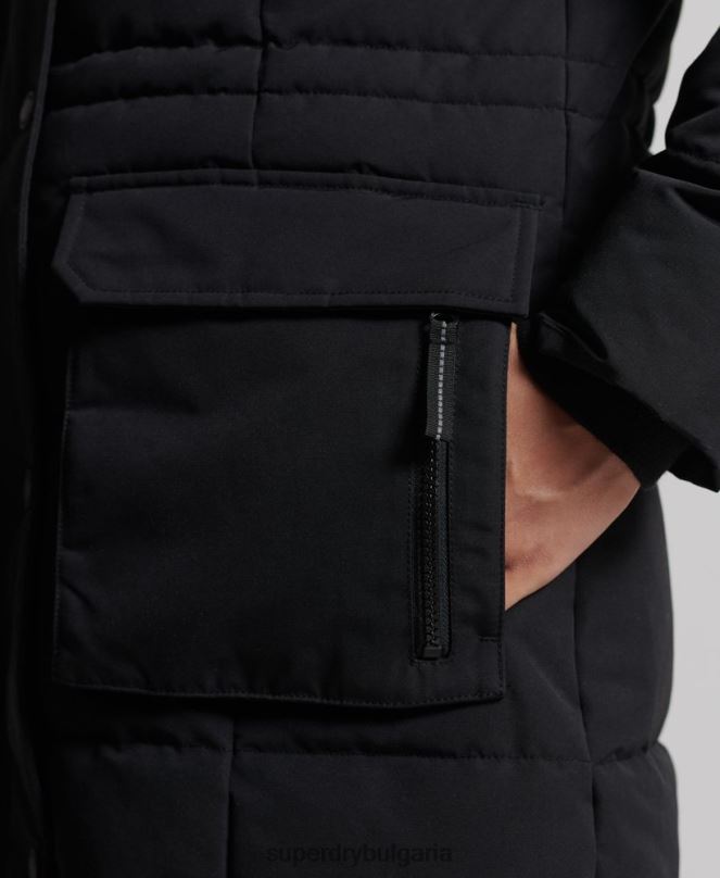 Superdry облекло N00H5512 черен Жени палто everest с парагади