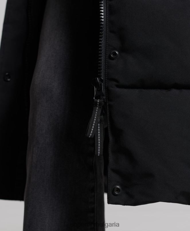 Superdry облекло N00H5512 черен Жени палто everest с парагади