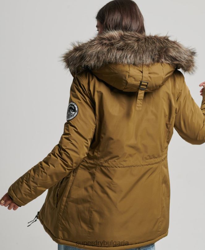 Superdry облекло N00H5516 зелено Жени палто парка ashley everest