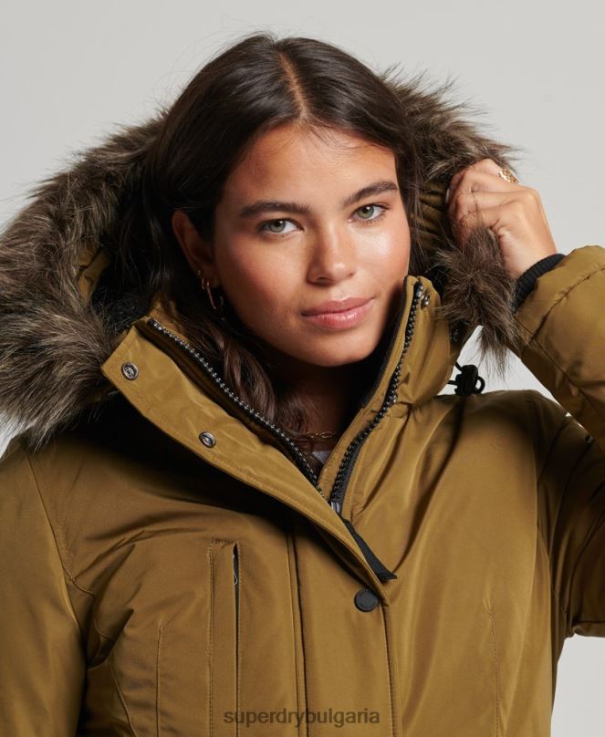 Superdry облекло N00H5516 зелено Жени палто парка ashley everest