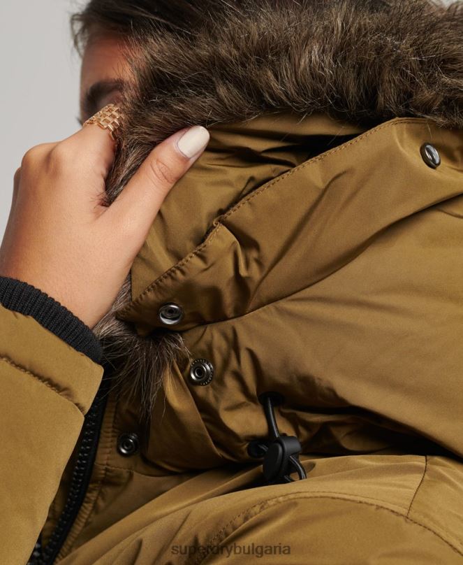 Superdry облекло N00H5516 зелено Жени палто парка ashley everest