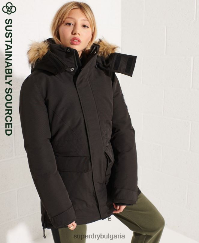 Superdry облекло N00H5537 черен Жени код еверест парка палто