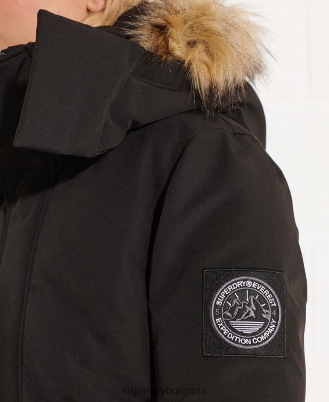 Superdry облекло N00H5537 черен Жени код еверест парка палто