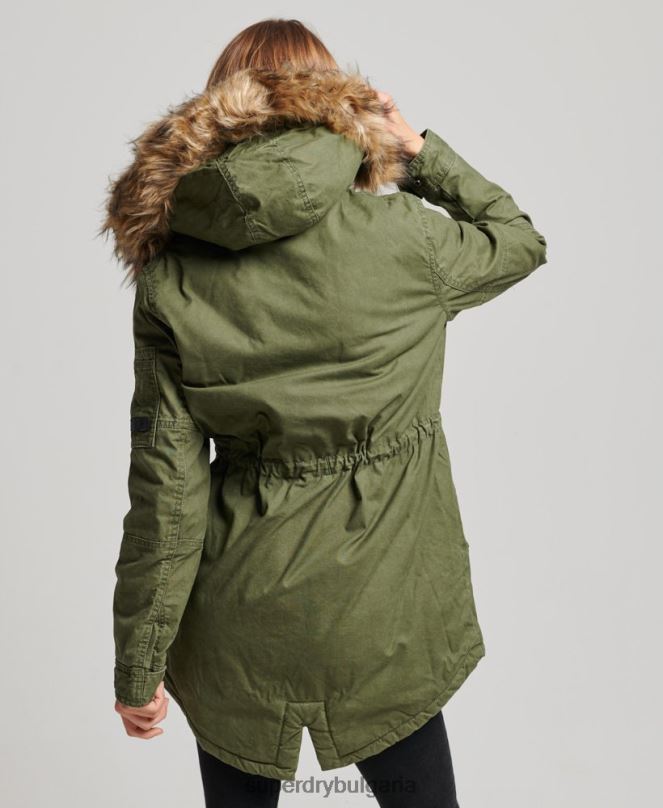 Superdry облекло N00H5538 зелено Жени поле палто парка