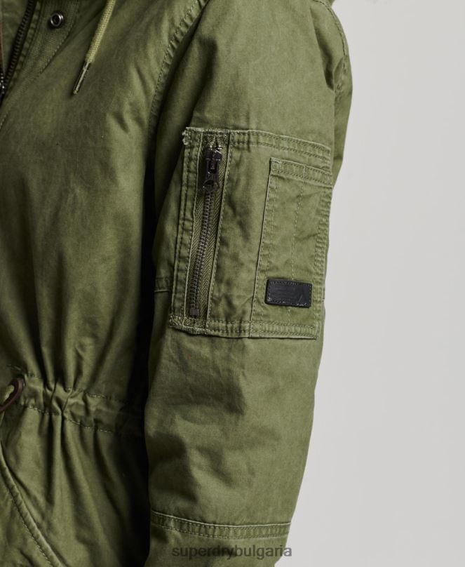 Superdry облекло N00H5538 зелено Жени поле палто парка