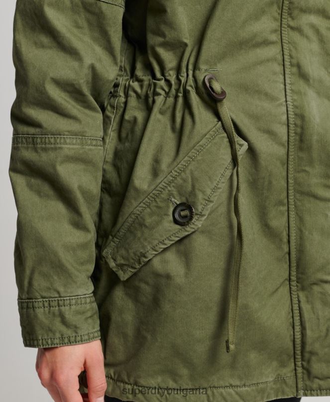 Superdry облекло N00H5538 зелено Жени поле палто парка