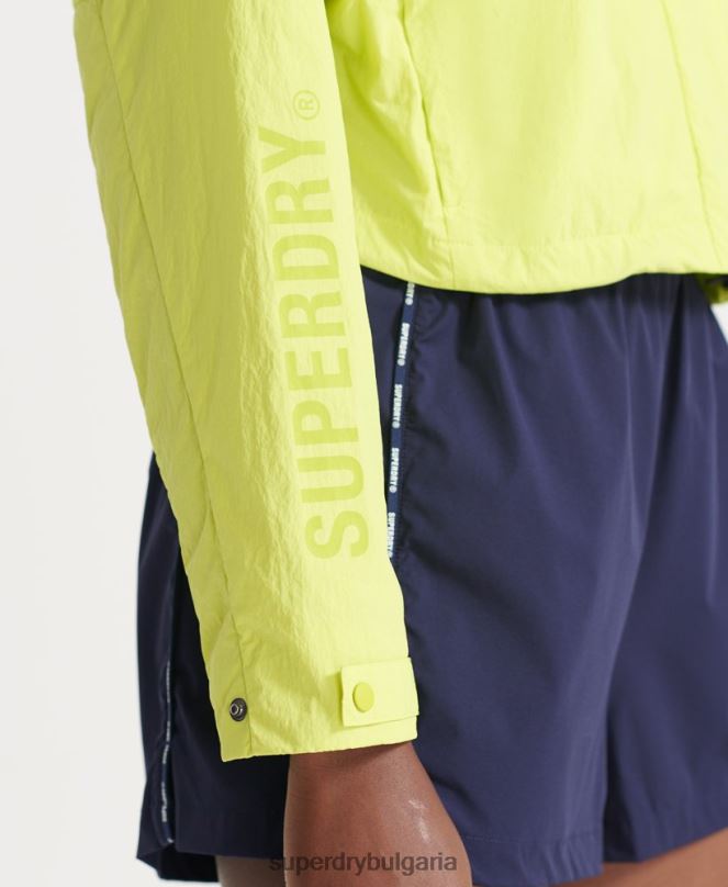 Superdry облекло N00H5544 жълто Жени изрязано устойчиво на атмосферни влияния палто