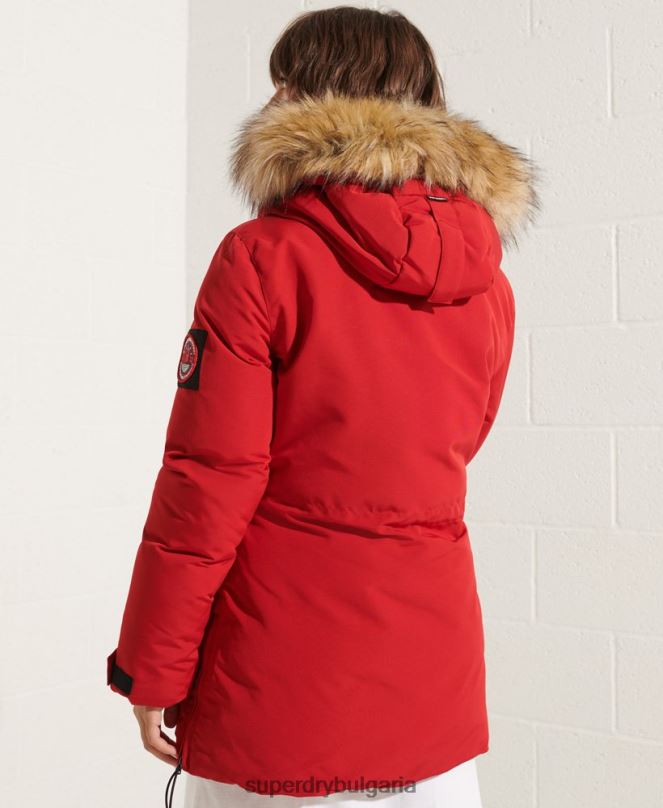 Superdry облекло N00H5589 червен Жени код еверест парка палто