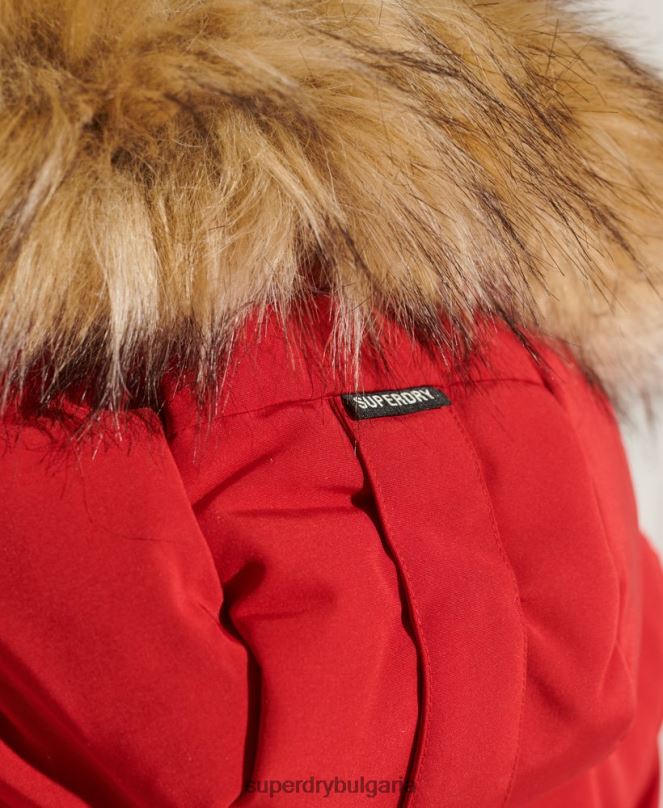 Superdry облекло N00H5589 червен Жени код еверест парка палто