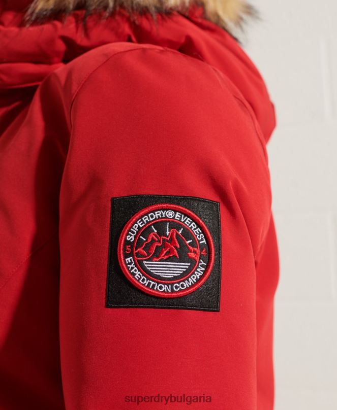 Superdry облекло N00H5589 червен Жени код еверест парка палто