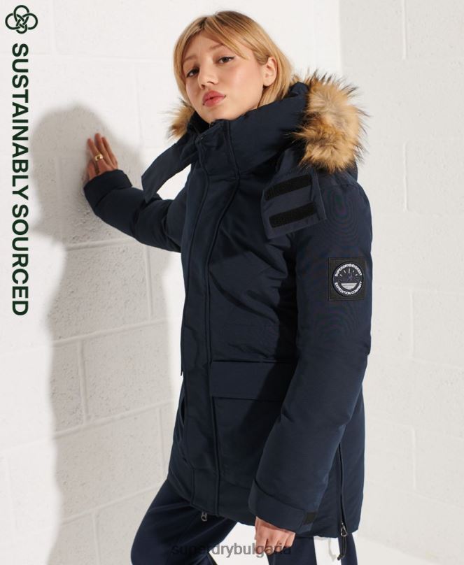 Superdry облекло N00H5590 военноморски флот Жени код еверест парка палто