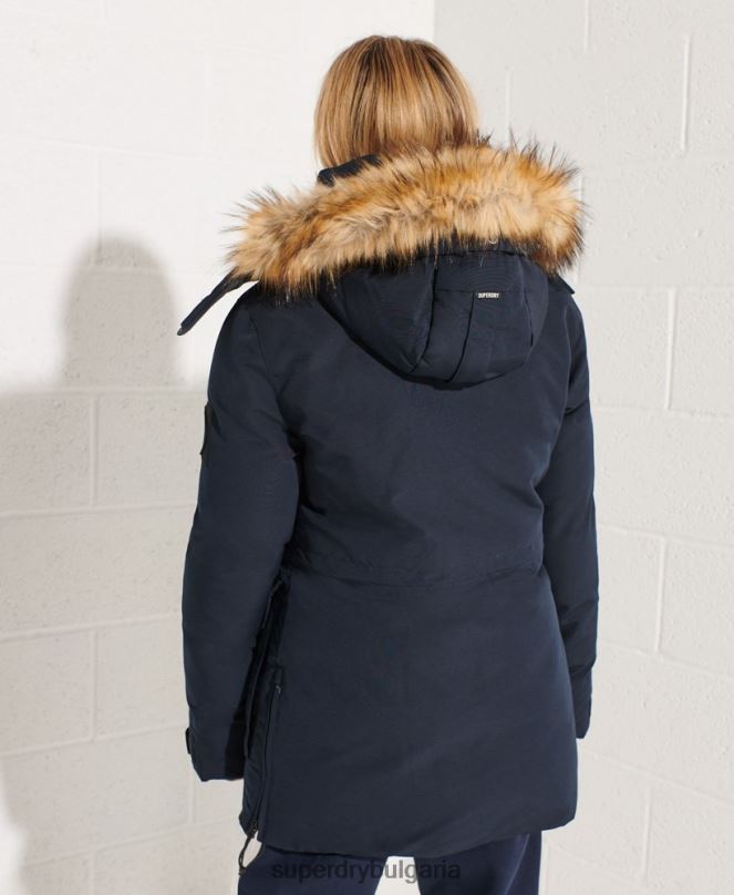 Superdry облекло N00H5590 военноморски флот Жени код еверест парка палто